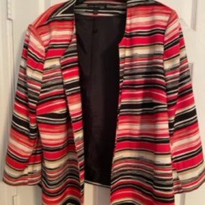 Nipon Boutique	22w	striped jacket black/red/white/tan